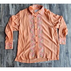 Vintage Diane Von Furstenberg Womens  Embroidered 100% Silk 2 Piece Set- Small